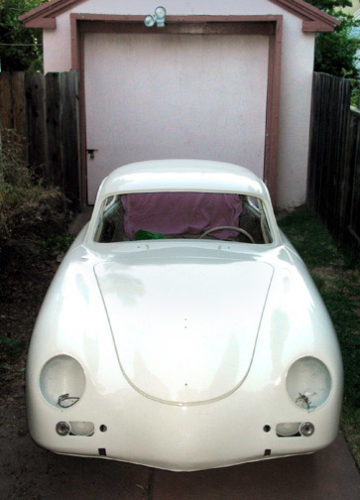 Front of Dick's white Porsche